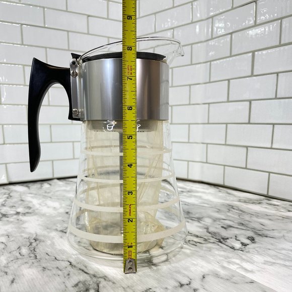 Vintage David Douglas Flameproof White/Silver 8 Cup Coffee Percolator MCM - Picture 6 of 11